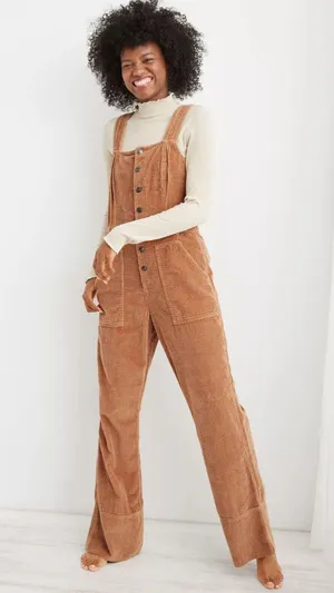Aerie ‼️ Corduroy Kick Flare Overalls‼️ thumbnail 1
