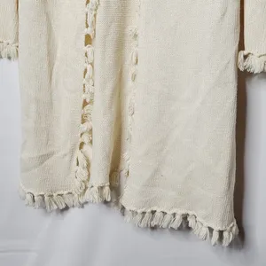 Long fringe open long sleeve sweater cardigan M thumbnail 3