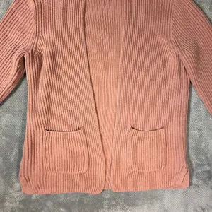 Madewell Dried Petal Pink Nolan Ribbed Open Front Cardigan Medium Cotton Pocket thumbnail 4