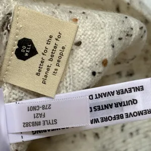 Madewell Donegal Bowden Henley Wool Blend‎ Sweater Coziest Yarn in Cream thumbnail 8