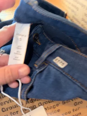 Halara Small Flex High Waisted Zipper Pocket Casual Jeans Blue Womens Regular In thumbnail 5