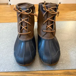 Sperry Top-Sider Saltwater Duck Boots Brown & Navy Blue Women’s Size 8M thumbnail 5