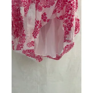 Tori Richard Pink‎ White Floral Seersucker Drop Waist Mini Dress Pockets Size 4 thumbnail 5