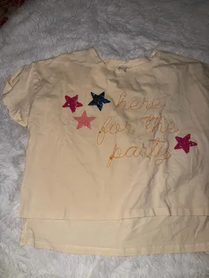 Peach Love Graphic Tee “here for the party” with Star Size Large thumbnail 3