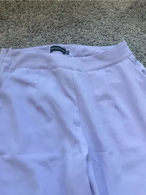 PrettyLittleThing Lavender Straight-Leg Trousers thumbnail 2