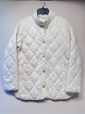 32 Degrees Heat Women's Quilted Jacket Puffer Coat, cream NWOT large thumbnail 1