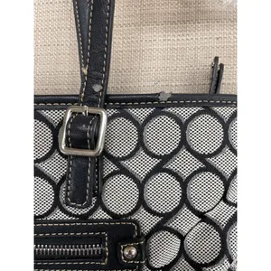 Nine West Womens Black and White Large Handbag Shoulder Bag SKU 1460 thumbnail 10