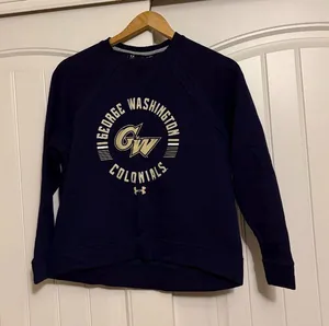 George Washington Colonials Sweatshirt Dark Blue Womens Xtra Small Under Armour thumbnail 1