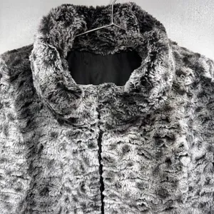 Reversible Vest Leopard Faux Fur Quilted Black with Fur Trim Vintage Y2K Mobwife thumbnail 6
