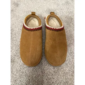 Fitory Women's Suede Leather Flat Short Casual Mini Slipper Boot, Sz 10 thumbnail 3