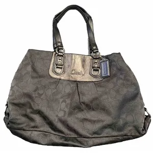 Coach Ashley Metallic Signature C‎ Shoulder Bag Charcoal Gray F18776 thumbnail 1