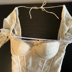 Oh Polly Ivory Lace Corset Mini Dress Long Sleeve Ruffle Skirt 6729 US 2 NWT thumbnail 12