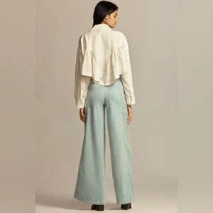 NWT Anthropologie Shine Corduroy Palazzo Pants Size 4 thumbnail 2