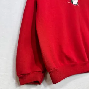 VTG Top Stitch Morning Sun Large Red‎ Collared Sweater Holiday Christmas Penguin thumbnail 3