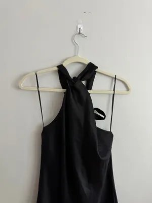 Topshop Black Halter Mini Dress thumbnail 5