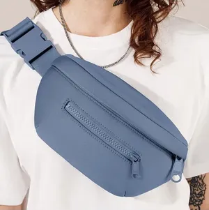 Dagne Dover Ace Neoprene Belt Bag Fanny Pack in Ash Blue thumbnail 1