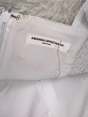 NEW Amanda Uprichard Martini Floral Jacquard White Romper Sz S thumbnail 7