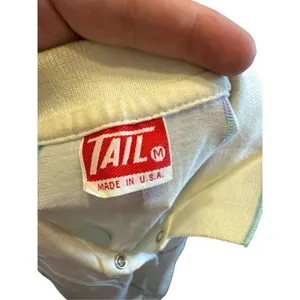 80s Vintage TAIL Womens White Sleeveless Striped Top sz M USA Resort Golf Preppy thumbnail 5