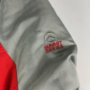 Vintage The North Face Jacket Womens XL Summit Series HyVent Red Gray‎ Hooded thumbnail 7