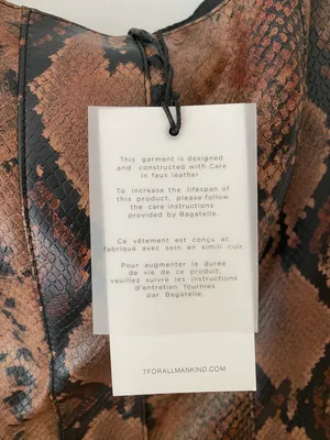 7 For All Mankind Faux Snake Skin Dress thumbnail 3