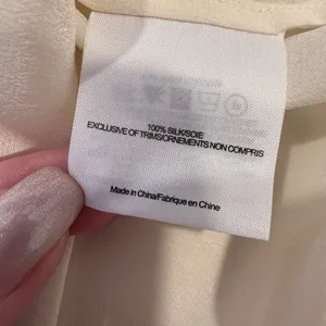 Tory Burch Size-8 Silk Embellished Blouse 3/4 Sleeve‎ Top Ivory thumbnail 8