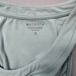 ATHLETA Cropped Tank Top XL Dusty Blue Gym Athleisure Workout thumbnail 4