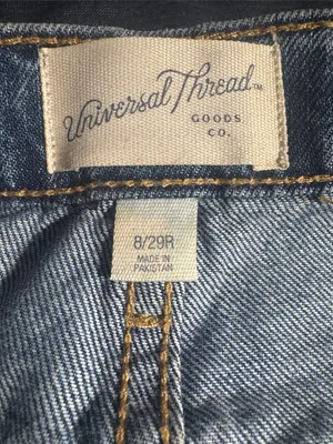 Universal Threads Patchwork Boyfriend Jeans Light Wash Sz 8 29R Boho Distressed thumbnail 5