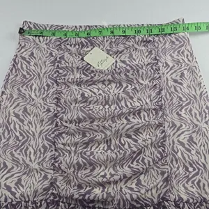 Free People NWT Women's Romi Mesh Mini Skirt In Zebra Combo Size Small‎ thumbnail 9