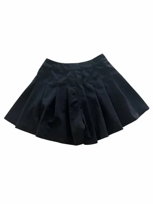 AKIRA Black Pleated Structured Mini Skort thumbnail 2