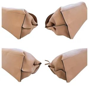 Gucci Large Bamboo Daily 370830 Camel Leather Top Handle 2Way Bag Striped Lining thumbnail 7