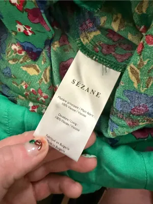 Sezane new with tags Penelope Green Floral Jumpsuit Size US 12 thumbnail 9