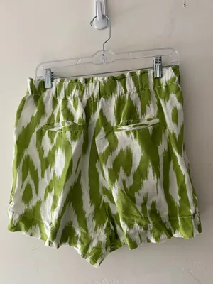 Anthropologie Green Linen Breezy‎ Paperbag Shorts thumbnail 5