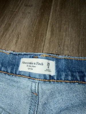 Abercrombie and Fitch denim, jean shorts high-rise the mom short thumbnail 3