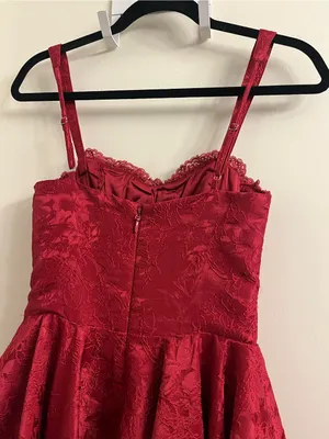 Babyboo Emelie Playsuit Mini Dress in Red Size Small thumbnail 6