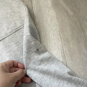 Quince Crop Sweatpants supersoft fleece wide leg womens Gray (small) loungewear thumbnail 7