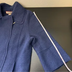 Beyond Threads Alpaca Wool Cardigan Zip Up Sweater Blue Women’s‎ Medium Peru thumbnail 12