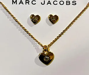 $120 Retail: NWT Marc Jacobs Heart Stud Earrings and Necklace Set thumbnail 2