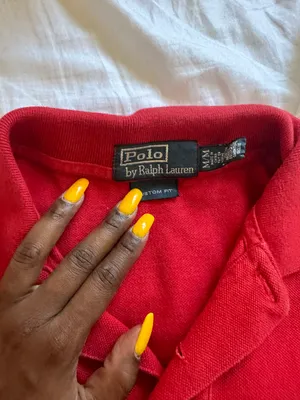 Ralph Lauren ruffled  collared polo crop thumbnail 4