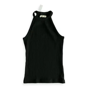 Madewell Womens Black Ribbed Cutaway Crewneck Tank thumbnail 2