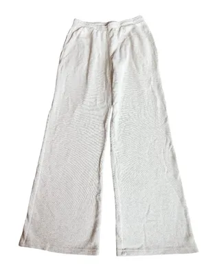 Brandy Melville Cream Wide Leg Sweatpants Waffle Knit Stretch Size Small Women's thumbnail 1