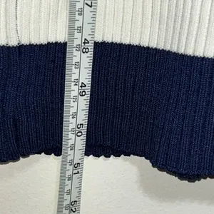 Gabrielle Union New York & Company Navy White Striped Knit Midi Dress XL thumbnail 4