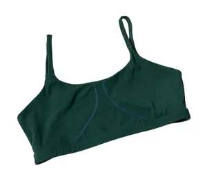 Buffbunny Custom Apparel Dark Green Scoop Neck‎ Sports Bra Large Gym Yoga Top thumbnail 1