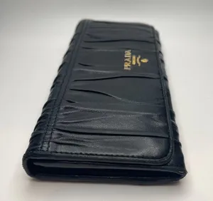 Prada Nappa Gaufre Leather Continental Wallet - Black - Preowned thumbnail 5