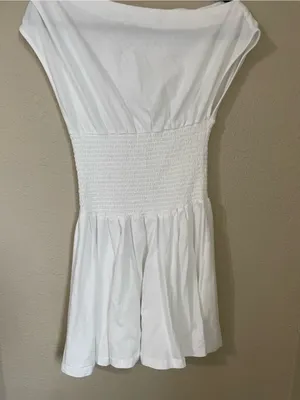 Altar’d State Alianna Mini Dress Size XS Off Shoulder Smocked Flirty Brunch Boho thumbnail 10