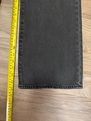 Levi’s Premium Ribcage Wide Leg Jeans W23 L32 Black Big E Zip Fly $110 thumbnail 10