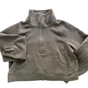 Lululemon Scuba Oversized Funnel Neck Sweatshirt Rover Tan Beige Size M/L Fleece thumbnail 2