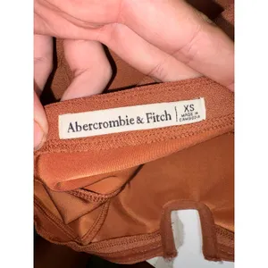 Abercrombie & Fitch Brown Notch Neck Strapless Corset Tube Top Crop Top Size XS thumbnail 3