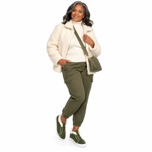 Isaac Mizrahi Live Size 12 Olive Faux Fur Crystal Fashion Sneakers thumbnail 2