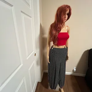 Victoria's Secret Black and White Polka Dot Wide Leg Pants thumbnail 5