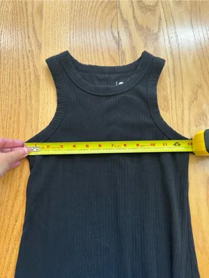 SO Black Ribbed Sleeveless Tank Mini Dress Womens Size XS Bodycon Crew Neck Knit thumbnail 5